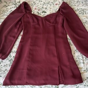 Wilfred Rich Burgundy Textured Dress